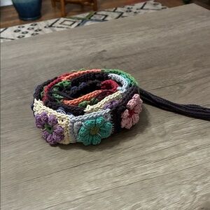 Multicolor Crochet Flower Belt - Women Accessories